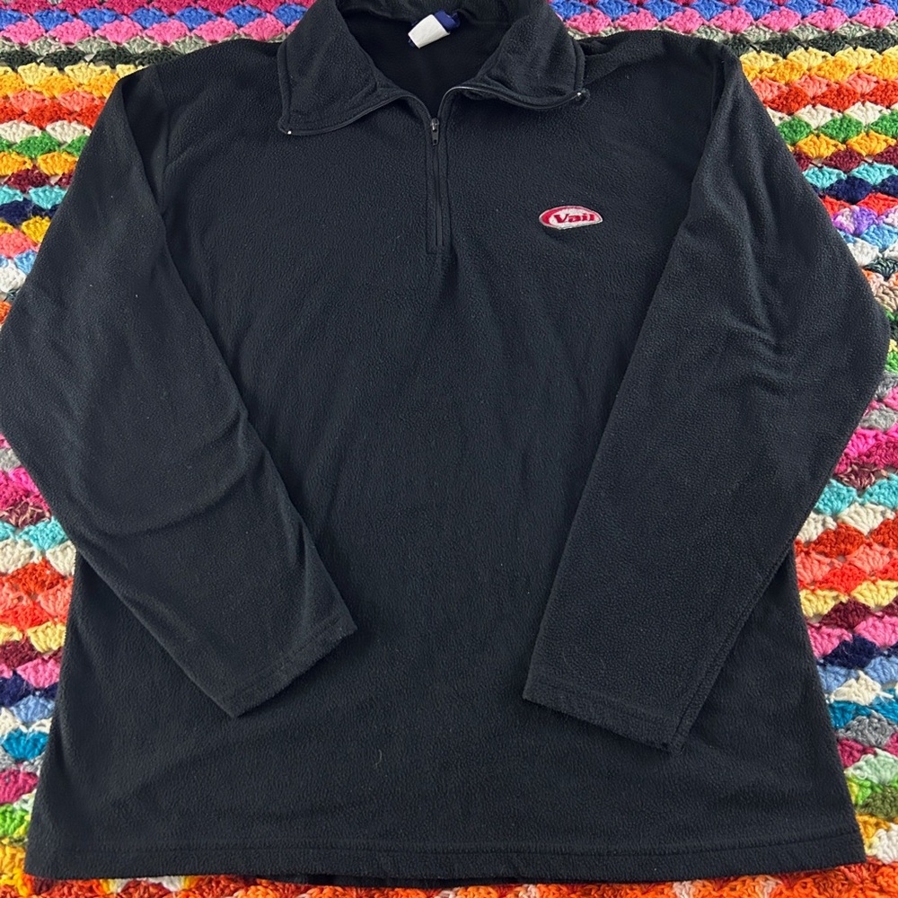 Vintage Y2K Vail Colorado USA Made Embroidered Fleece Unisex Quarter Zip…